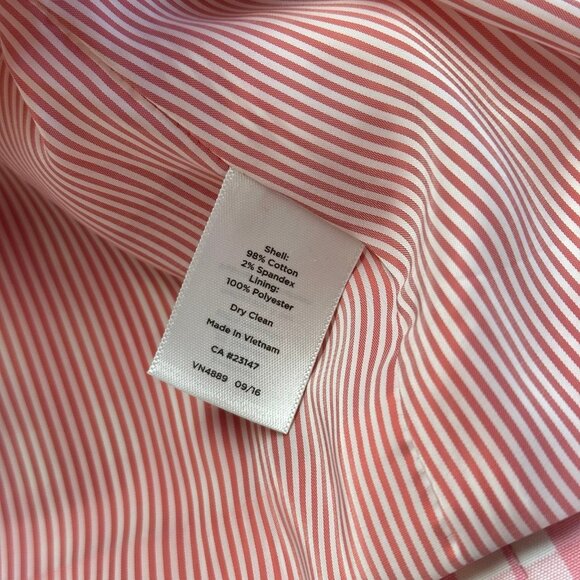Talbots Womens Pink White Gingham Plaid Blazer Size 14 Preppy Checkered Office - Picture 7 of 8